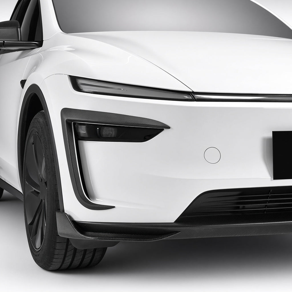 Real Carbon Fiber Front Bumper Corner Trim for Model Y Juniper / Model 3 Highland