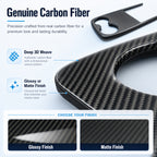 Real Carbon Fiber Center Console Cup Holder Cover Trim for Model Y Standard 2026+