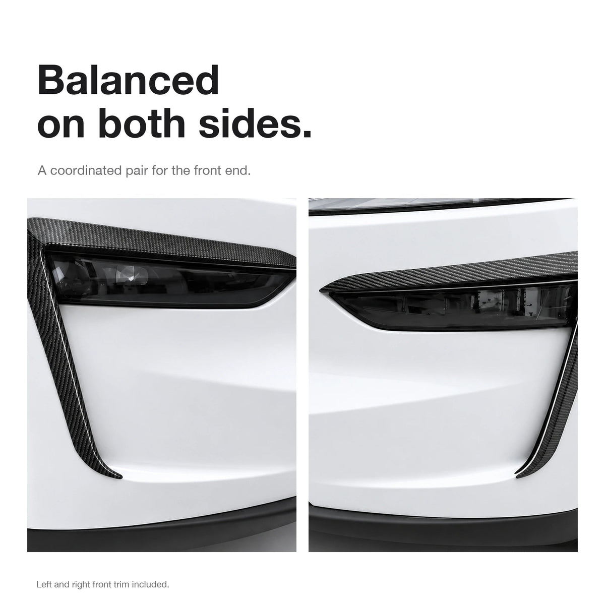ABS Split Front Fog Light Bezel Cover for Model Y Juniper & YL 6-Seater