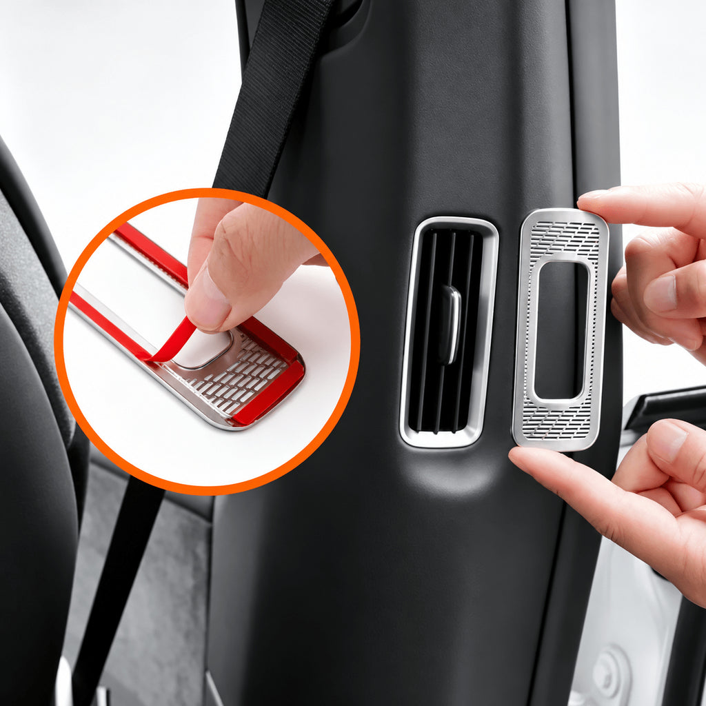 B & C-Pillar Air Vent Trim Covers for Model YL 6-Seat (4PCS)