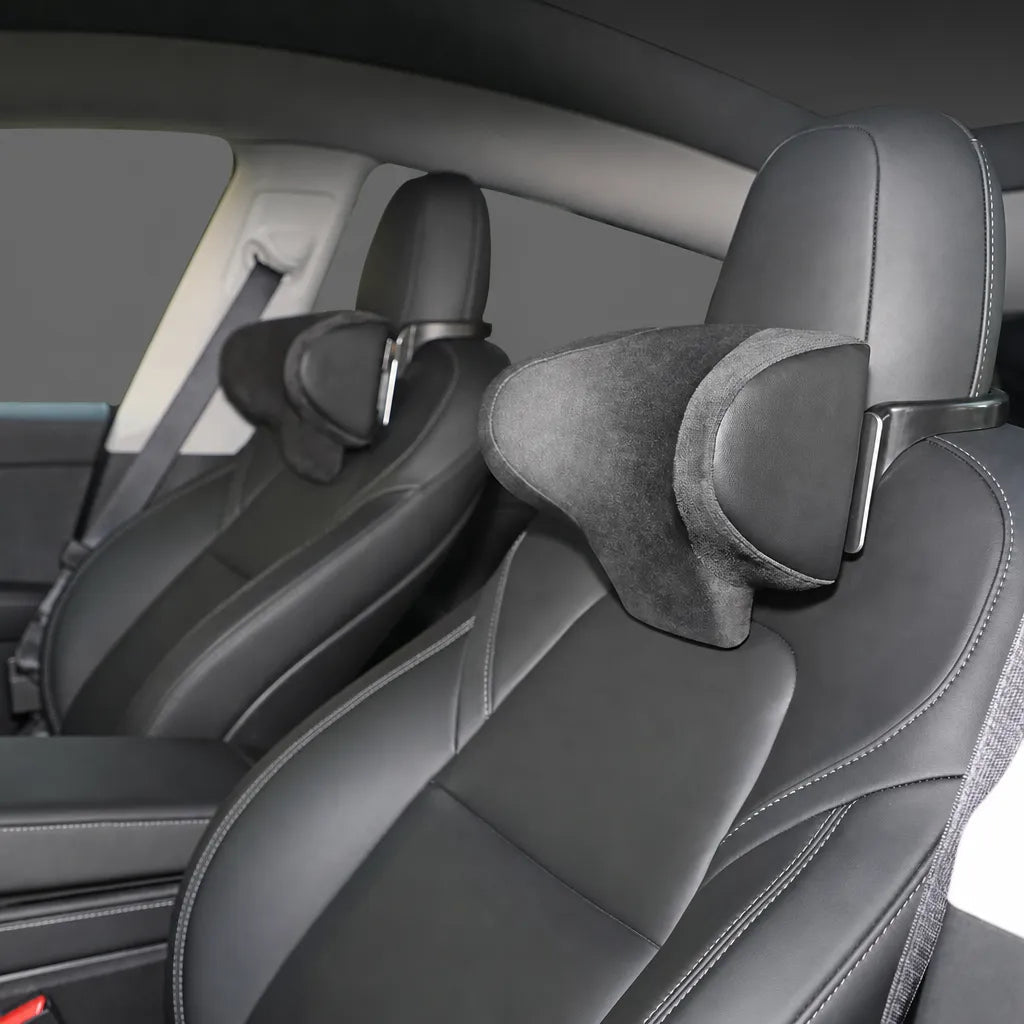Ergonomic and Slow-Rebound Memory Foam Car Headrest for Model Y & Model 3