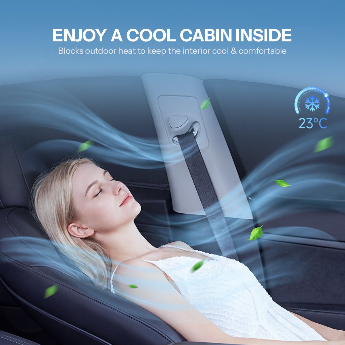Full Car Sun Shade Set for Tesla Model YL 6-Seater