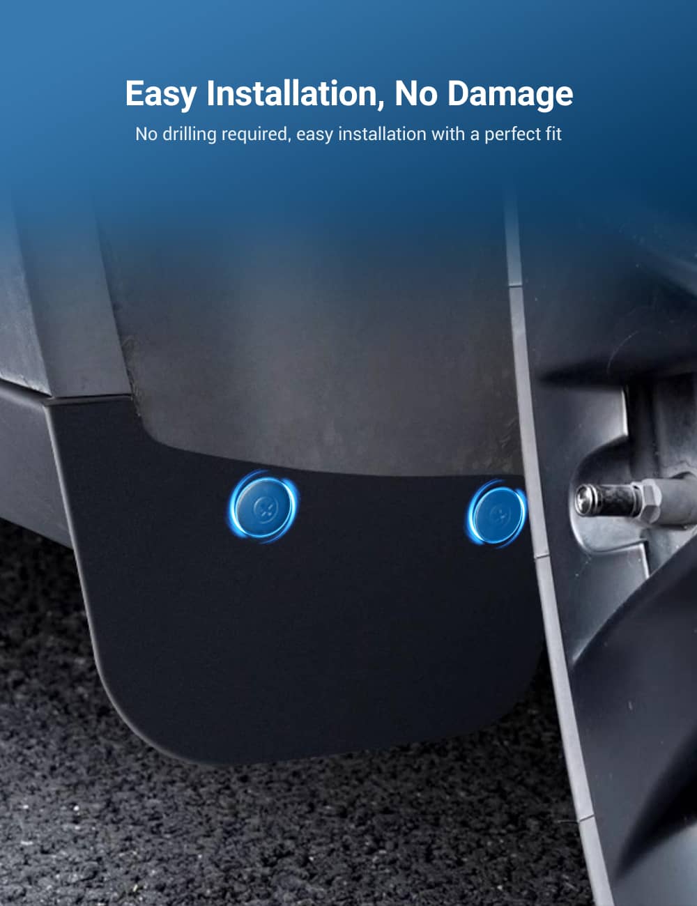 Hidden Mud Flaps Splash Guards for Model 3 Highland / Model Y Juniper