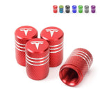 Tesla Valve Stem Caps RED