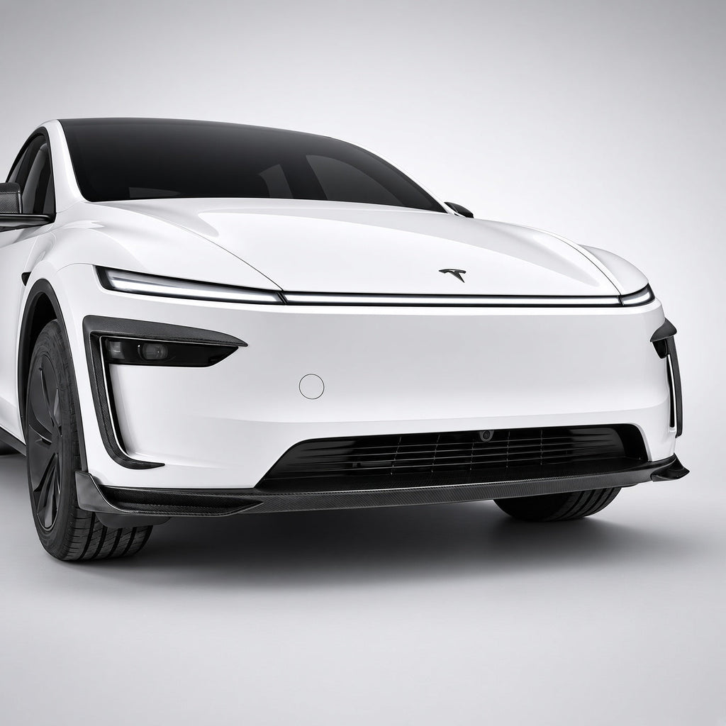 Real Carbon Fiber Front Bumper Corner Trim for Model Y Juniper / Model 3 Highland