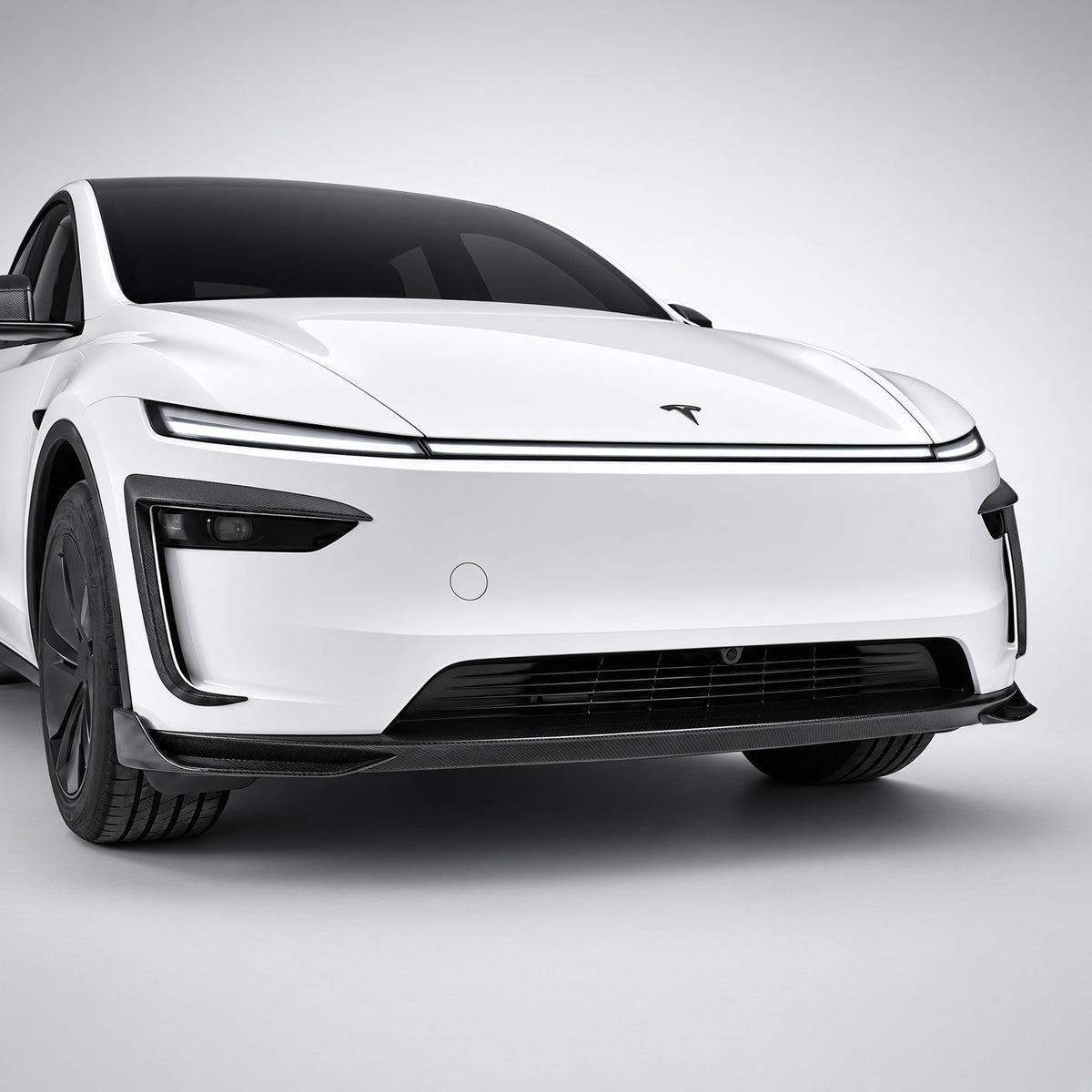Real Carbon Fiber Front Bumper Corner Trim for Model Y Juniper / Model 3 Highland