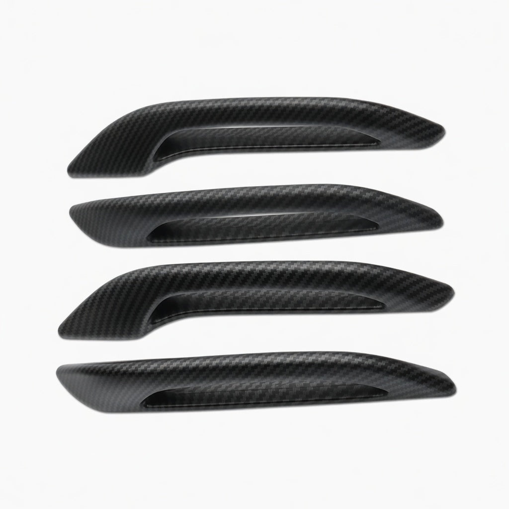 Anti-Freeze Door Handle Extensions for Model 3 & Model Y | Set of 4 Matte Carbon Fiber Texture | ABS