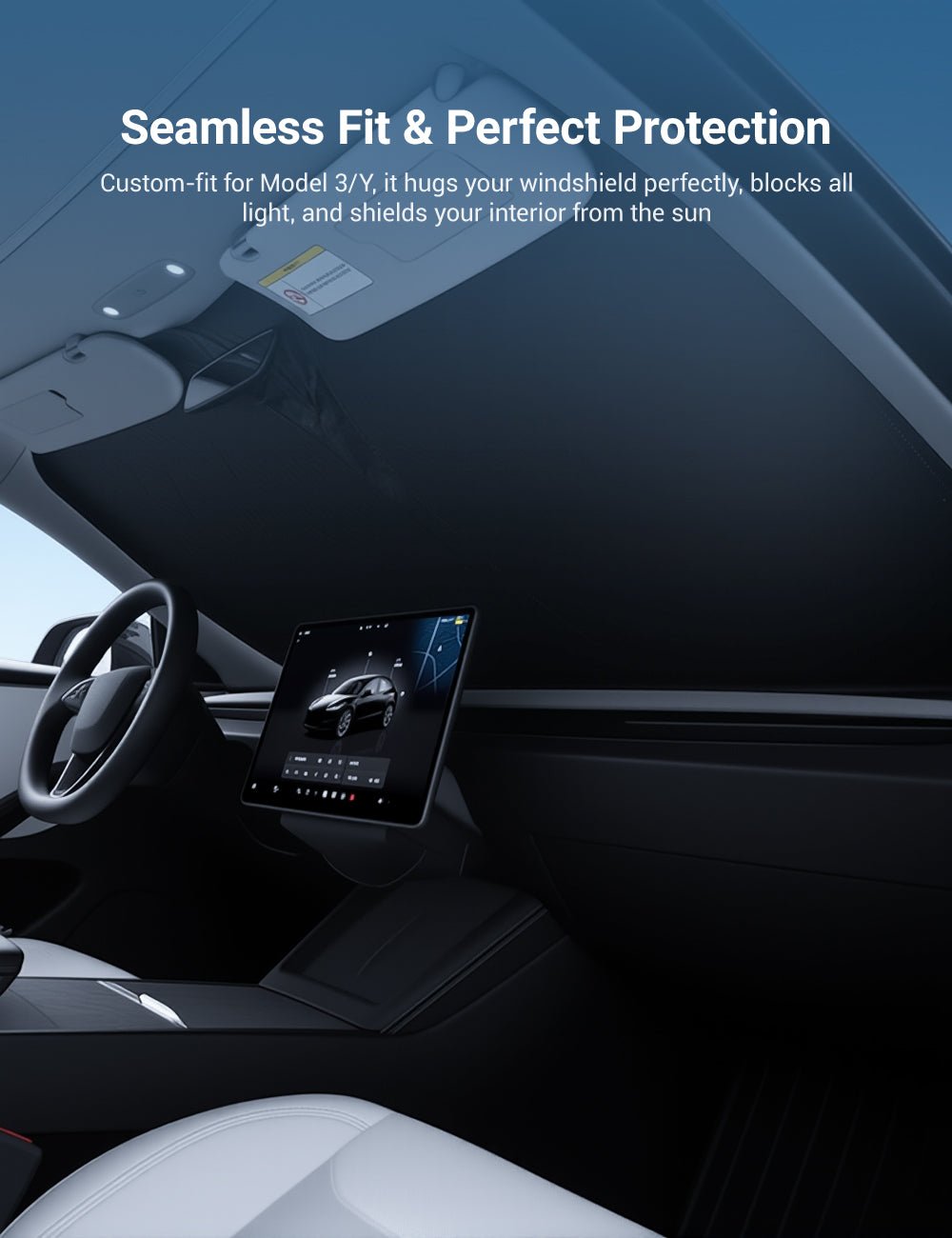 Front Windshield Sunshade for Model 3 / Model Y