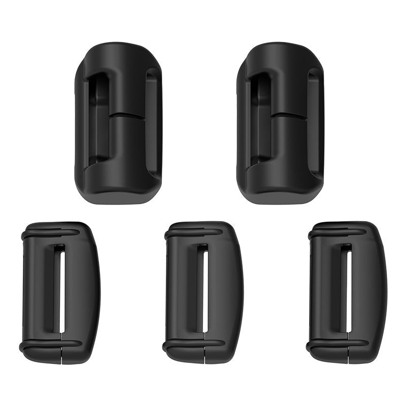 Silicone Seat Belt Buckle Cover Set for Model Y Juniper / Model 3 Highland 5 PCS Front & Rear Row Black