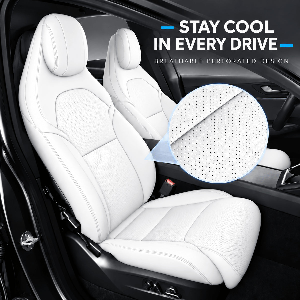 Leather Seat Covers for Tesla Model YL 6-Seater