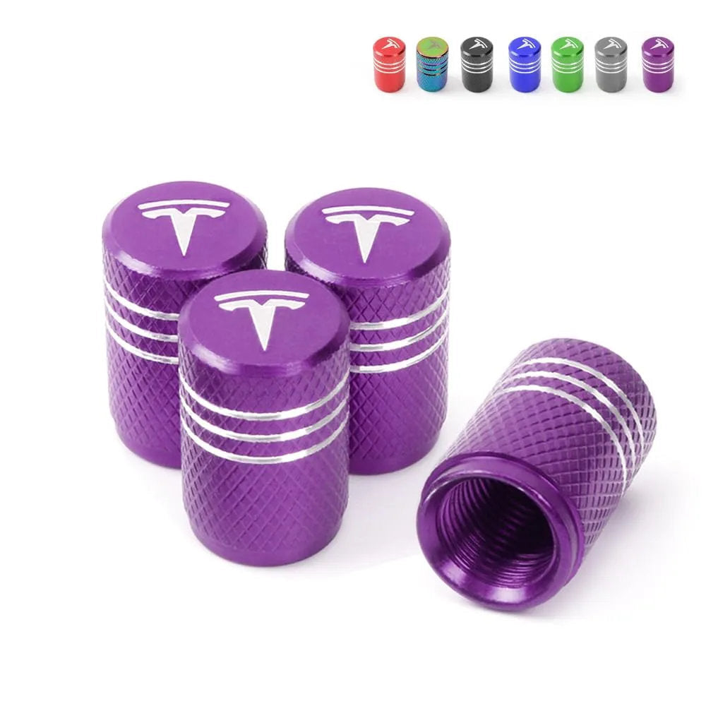 Tesla Valve Stem Caps PURPLE