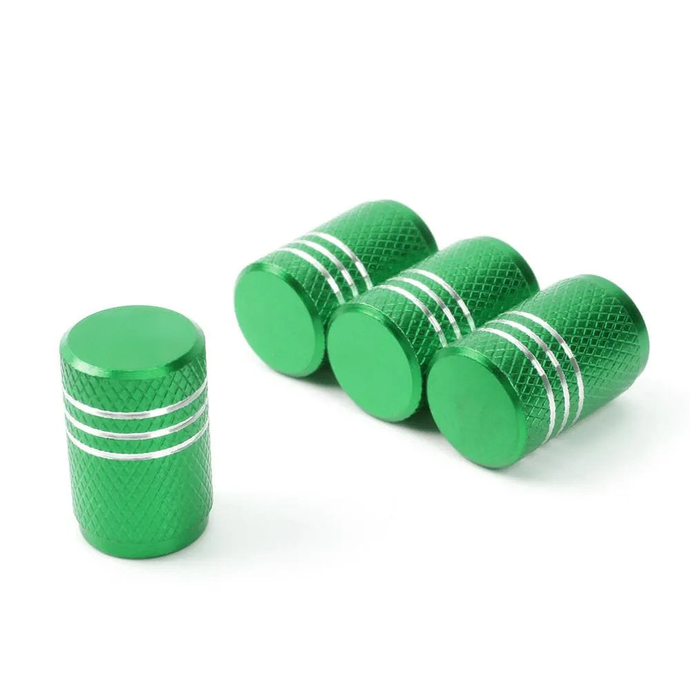 Tesla Valve Stem Caps (4 Pcs) GREEN