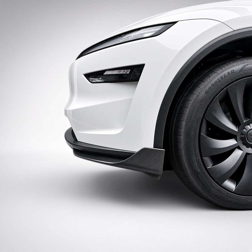 Real Carbon Fiber Front Bumper Corner Trim for Model Y Juniper / Model 3 Highland