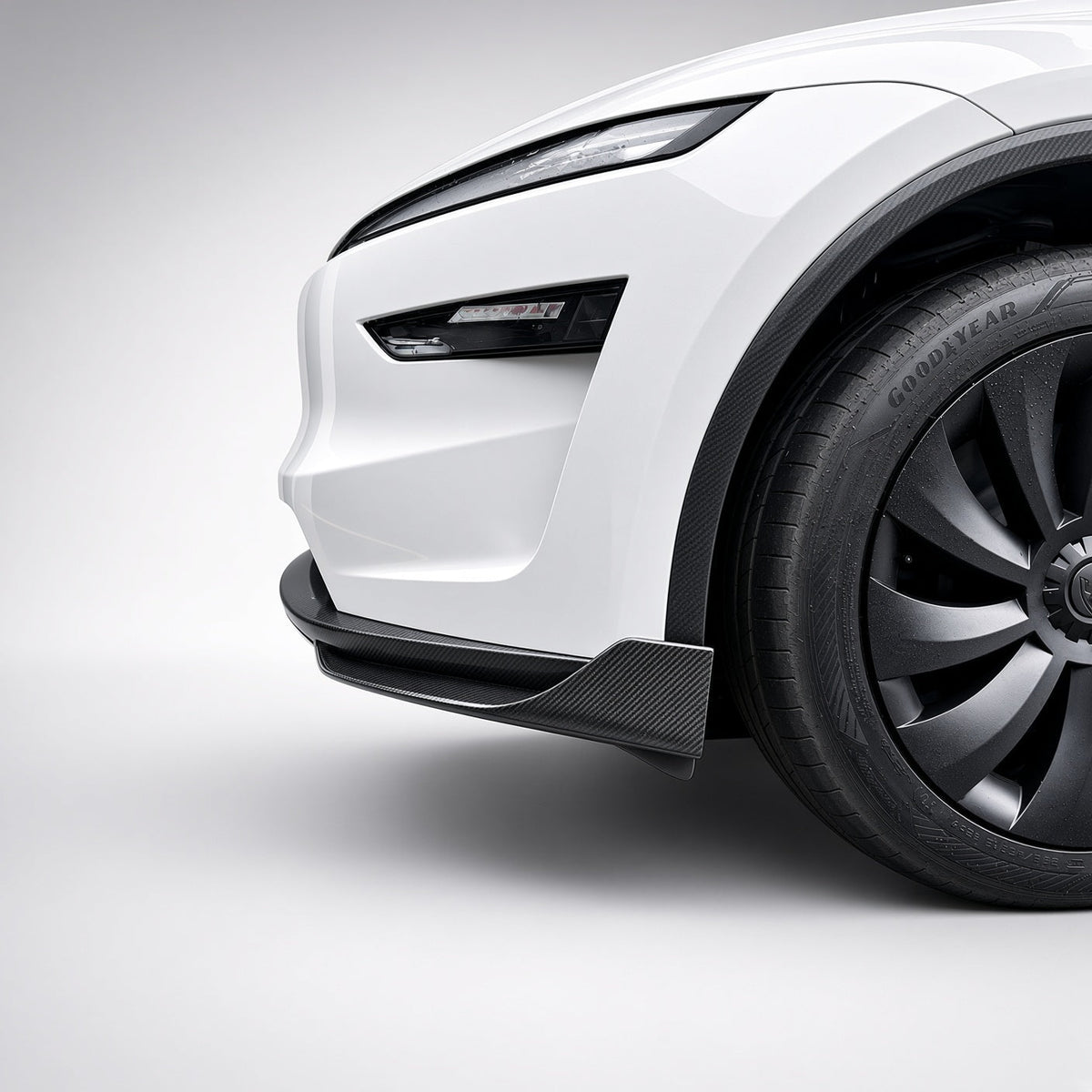 Real Carbon Fiber Front Bumper Corner Trim for Model Y Juniper / Model 3 Highland