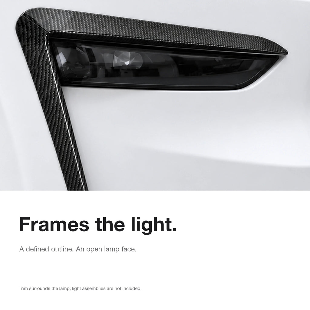 ABS Split Front Fog Light Bezel Cover for Model Y Juniper & YL 6-Seater
