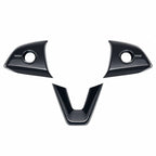 ABS Steering Wheel Button & V-Shape Trim Cover for Model Y Juniper Glossy Black