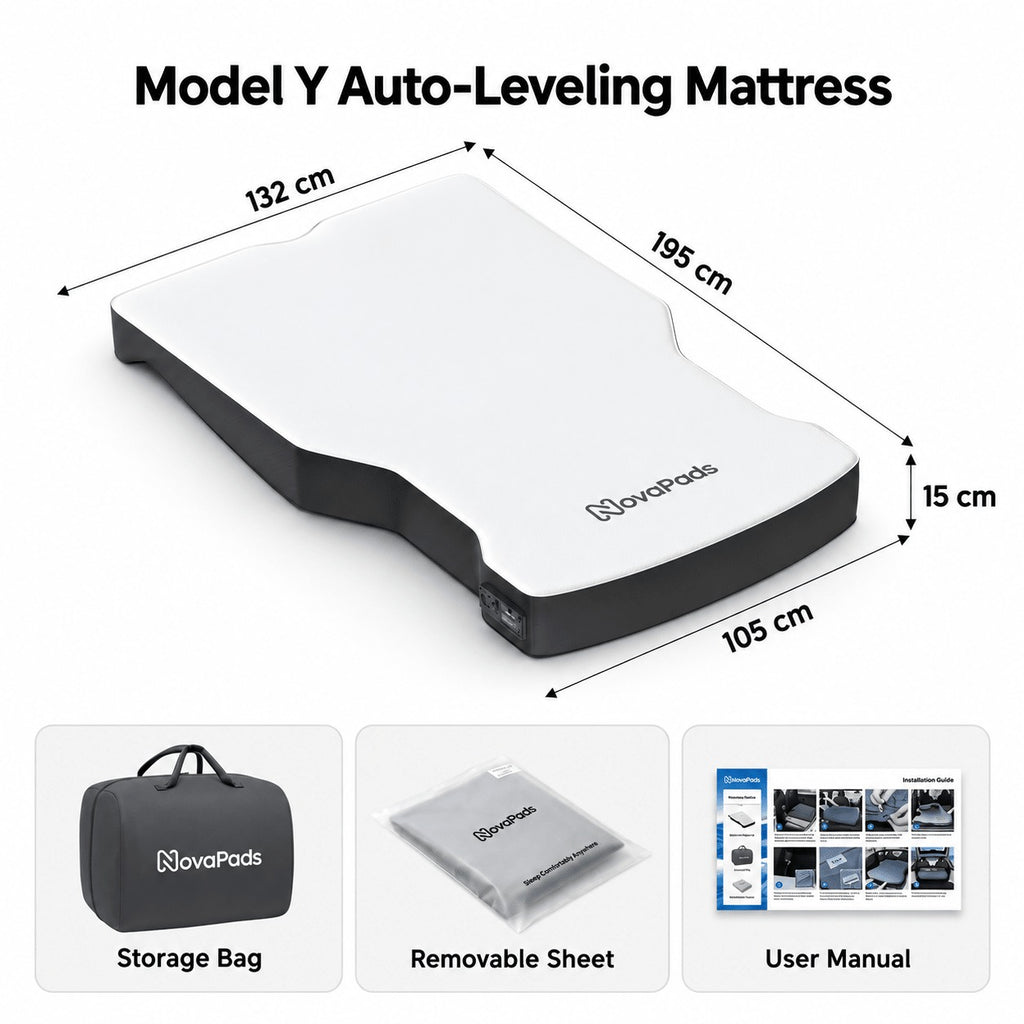 Auto-Leveling NovaPads Air-Foam Mattress for Model Y & Model Y Juniper
