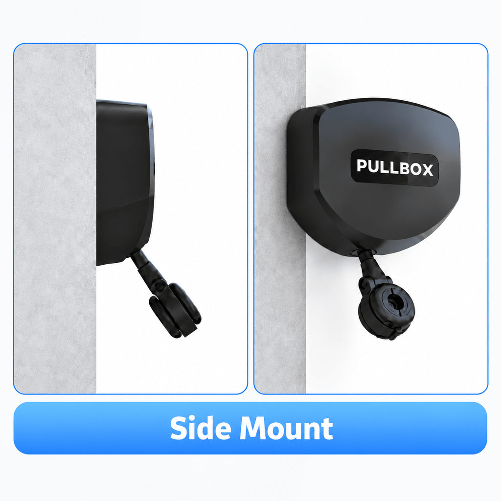 EV Charger Cable Retractor — 3.5 m, Self-Locking Side Mount