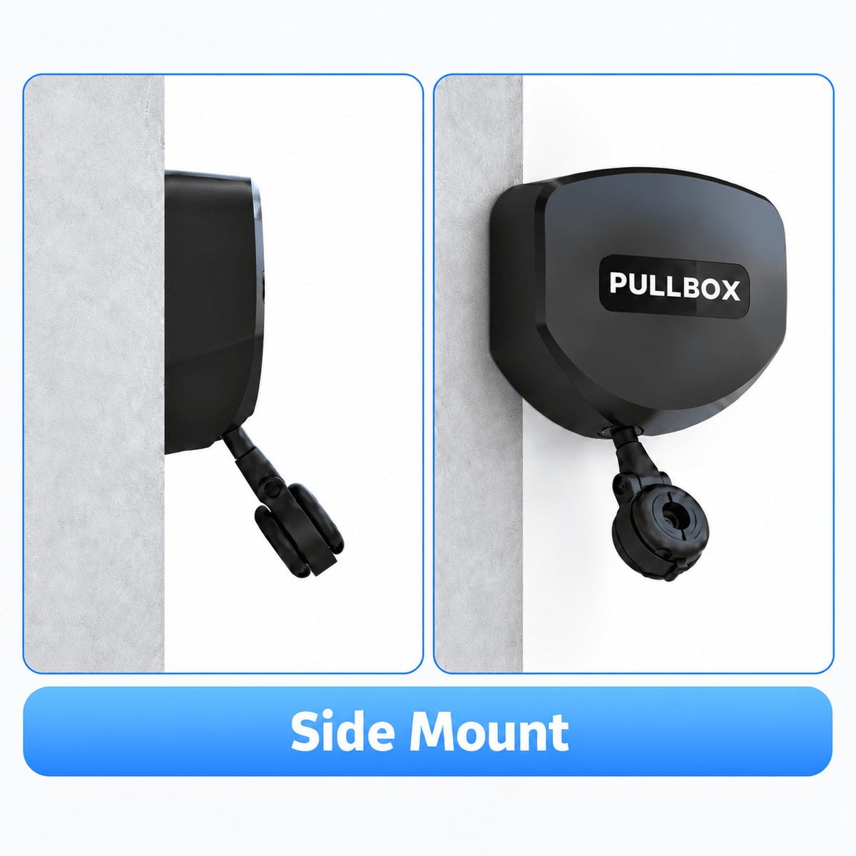 EV Charger Cable Retractor — 3.5 m, Self-Locking Side Mount
