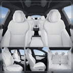 Ice Silk Ventilated Seat Covers for Model YL 6-Seater (11PCS) White (11PCS)