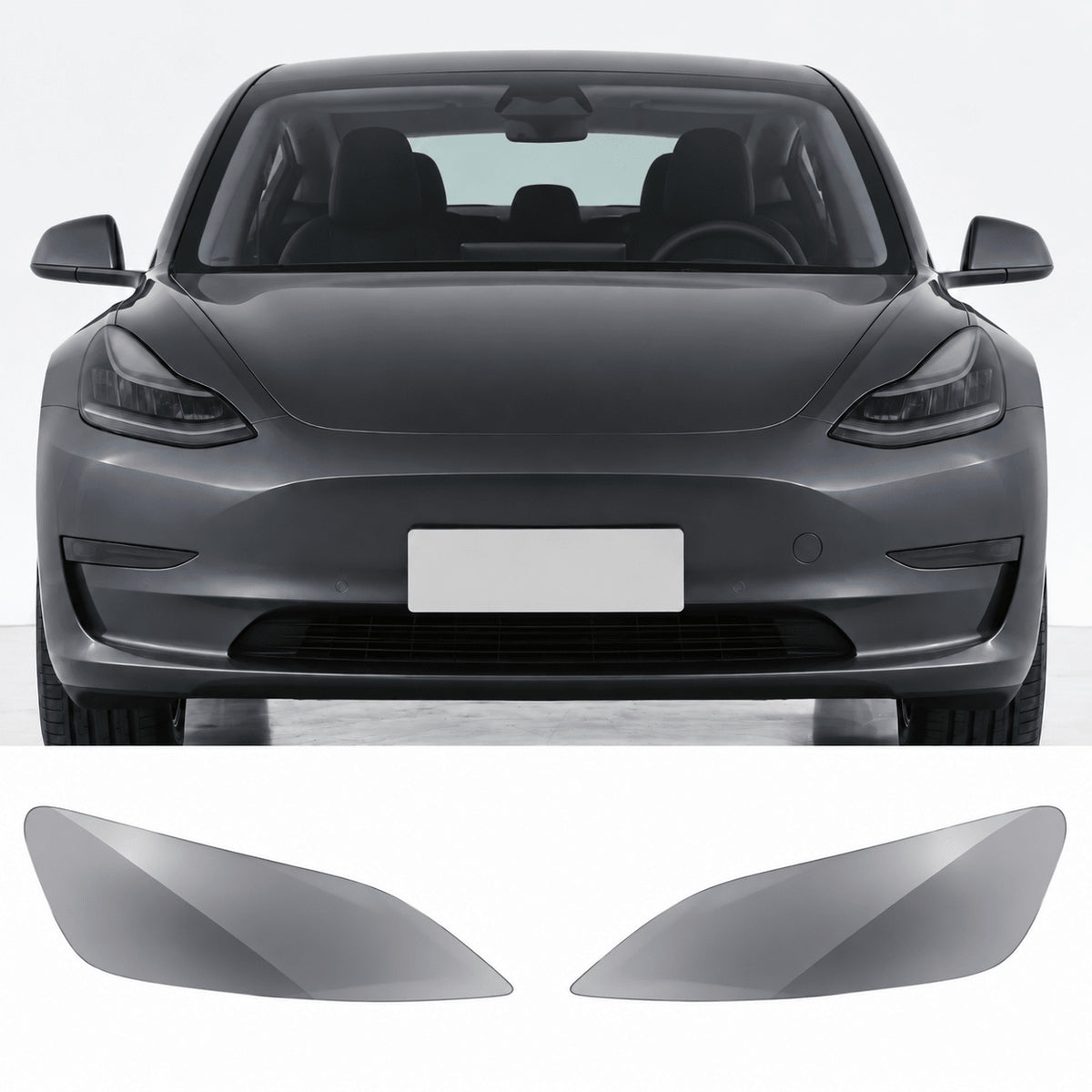Pre-cut TPU Headlight Protection Film for Model Y | Clear, Smoked & Photochromic