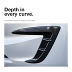 Real Carbon Fiber Front Intake Air Blades Trim for Model 3 Highland Performance 2024+