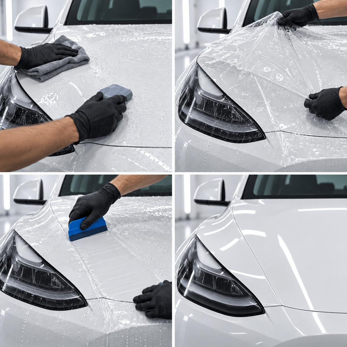 TPU Glossy Full Front Car Paint Protection Film (PPF) for Tesla Model 3