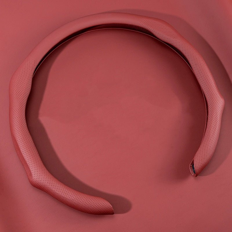 Ultra-thin Steering Wheel Cover for Tesla Model 3/Y/X/S Napa Pi -Classic Red