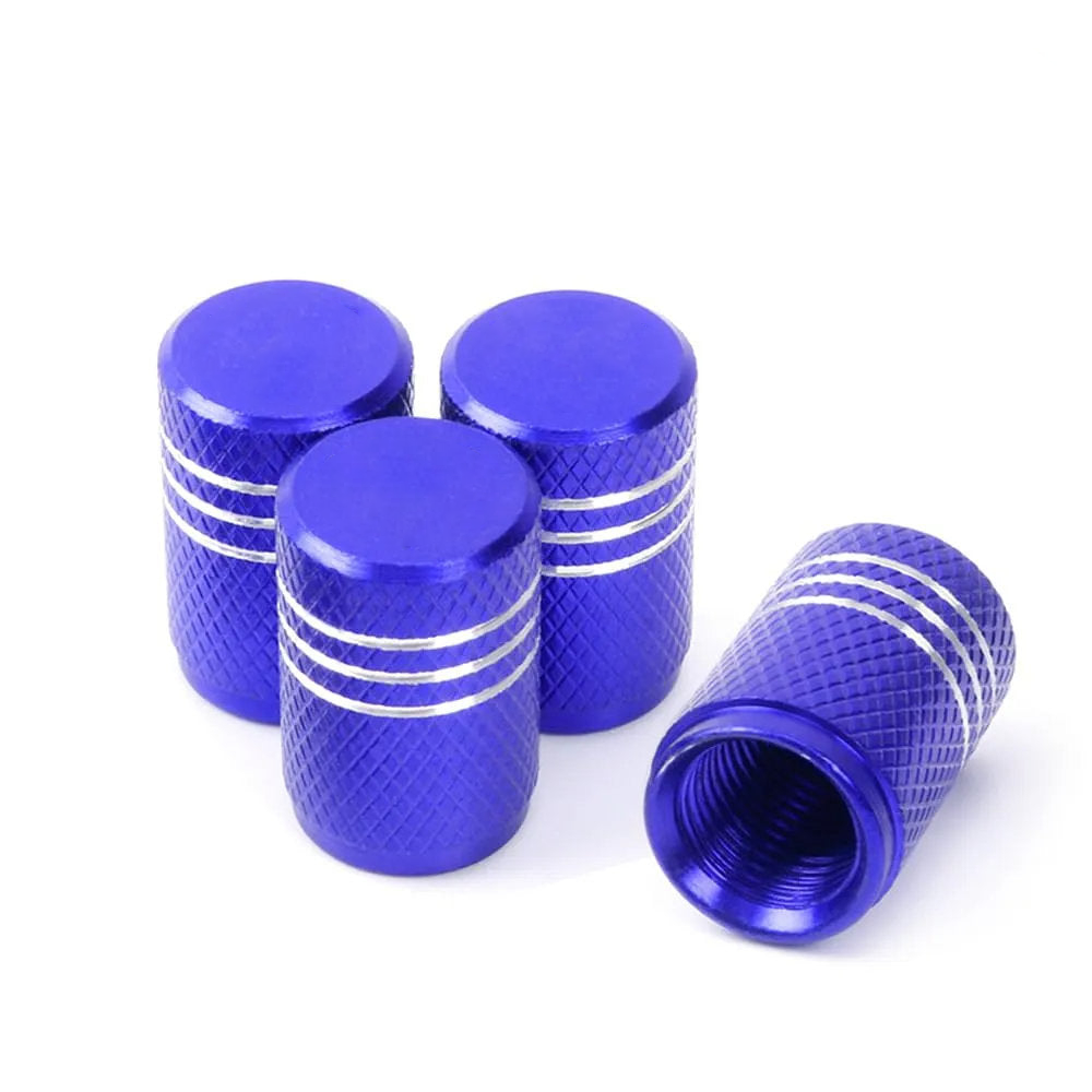 Tesla Valve Stem Caps (4 Pcs) BLUE