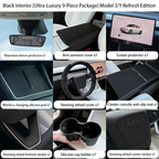 Steering Wheel Trim Cover for Tesla Model 3 Highland  Model Y Juniper（Combo pack）