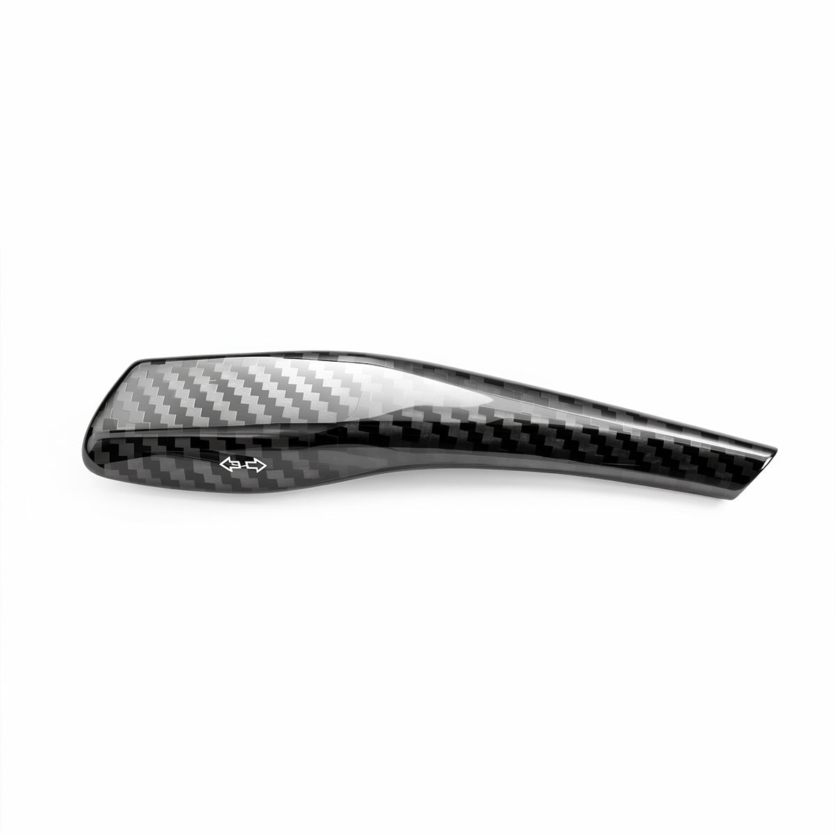Dry Carbon Fiber Turn Signal Stalk Cover for Model Y Juniper / Model 3 Highland Model Y Juniper 2025.03+ Model 3 Highland 2026+ Model YL 2026+ Glossy Carbon Fiber