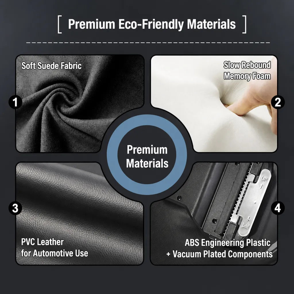 Ergonomic and Slow-Rebound Memory Foam Car Headrest for Model Y & Model 3