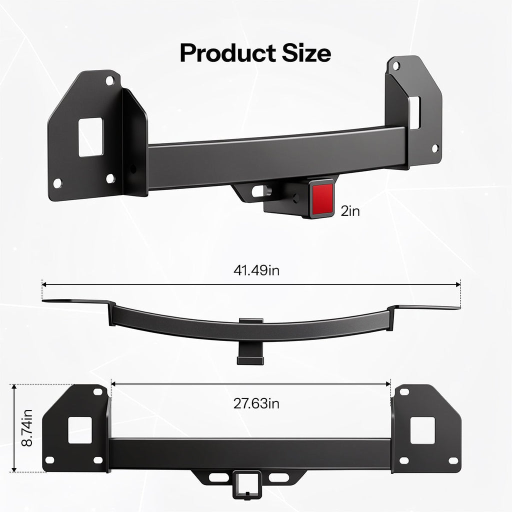 Trailer Tow Hitch for Model Y | 6500 lbs Capacity | No-Drill Install
