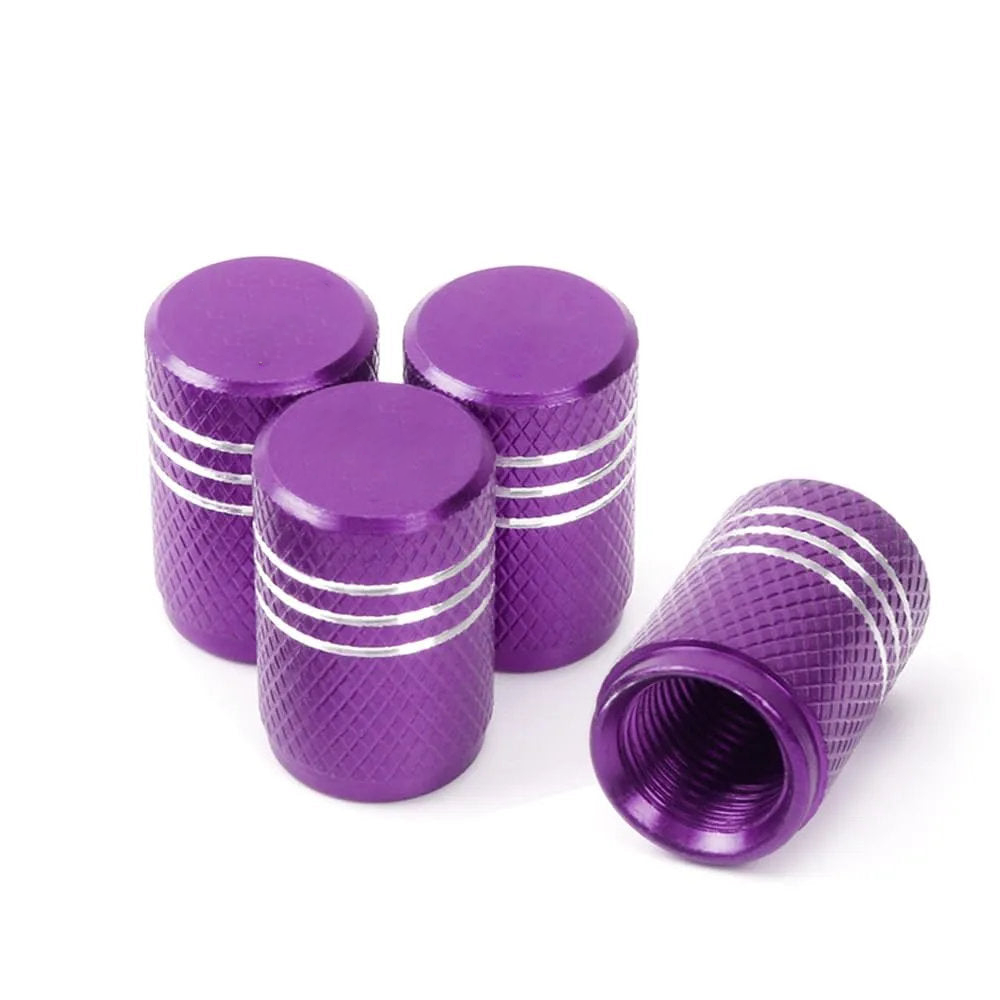 Tesla Valve Stem Caps (4 Pcs) PURPLE
