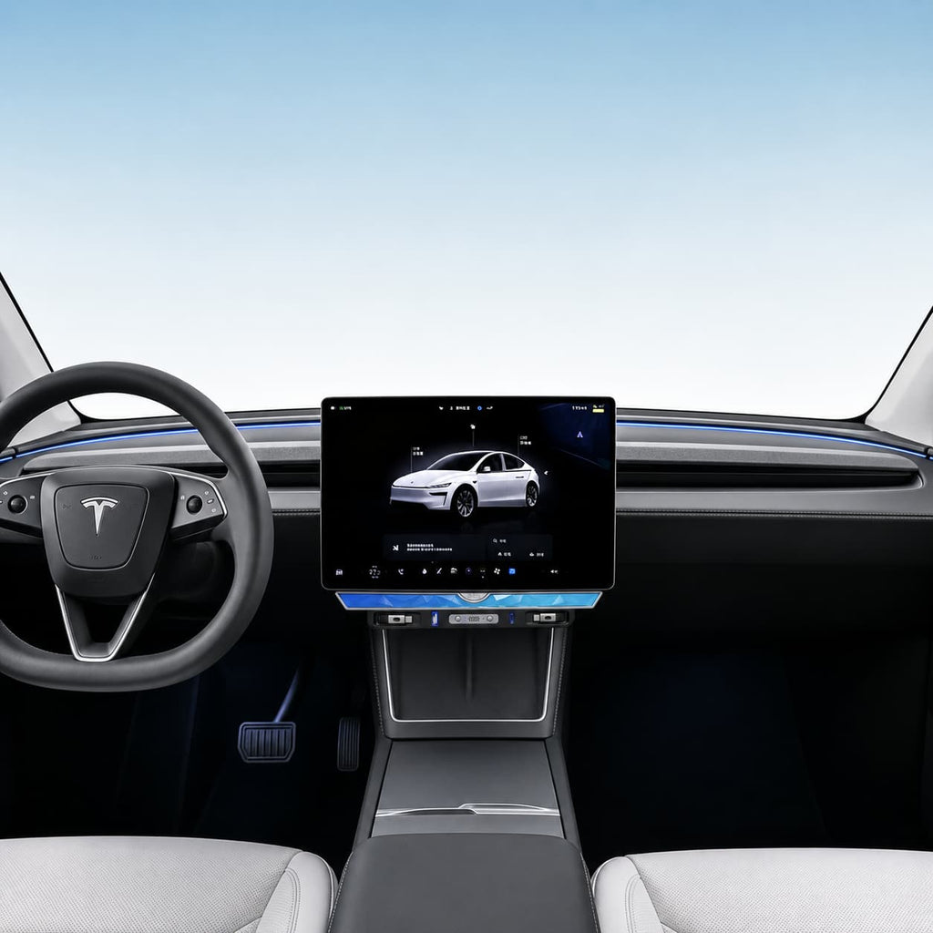 Model 3 Highland/Model Y Juniper Under Screen Crystal Dock | 3-in-1 Ambient Light, Aromatherapy & USB Fast Charging