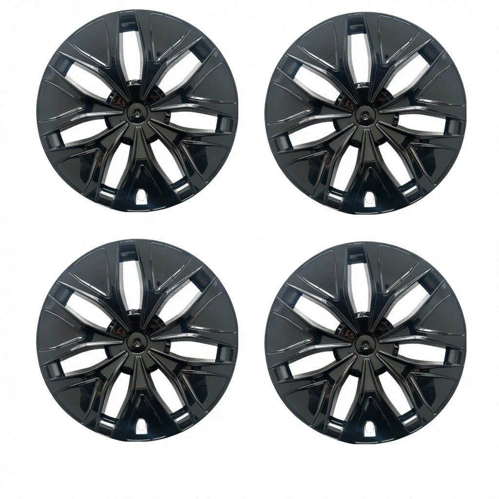 19" Machina 2.0 Wheels Covers for Model YL 2026+ | Seven-Spoke Style Matte Black