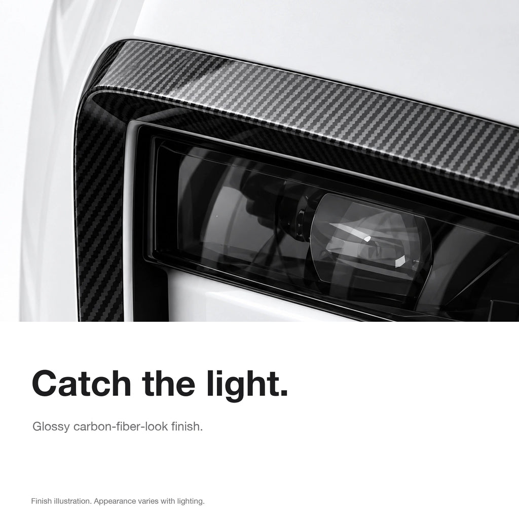 ABS Split Front Fog Light Bezel Cover for Model Y Juniper & YL 6-Seater