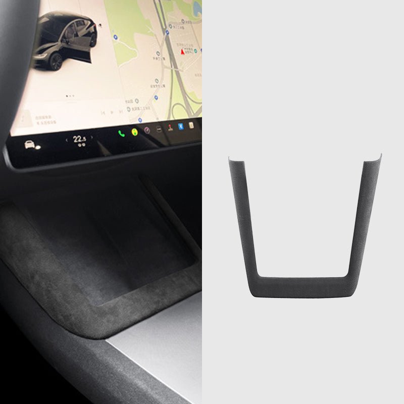 Center Console Wireless Charger Cover Trim for Model 3 Highland & Model Y Juniper #9002 Black