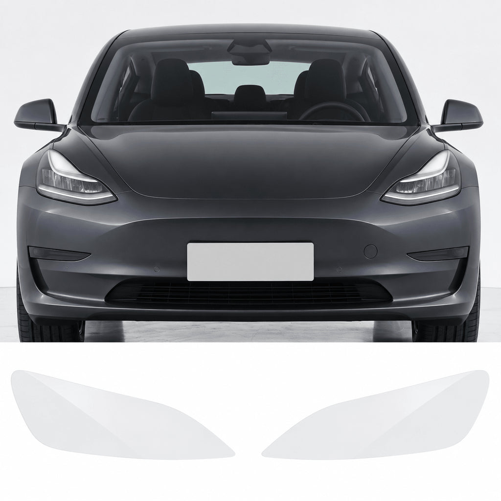 Pre-cut TPU Headlight Protection Film for Model Y | Clear, Smoked & Photochromic