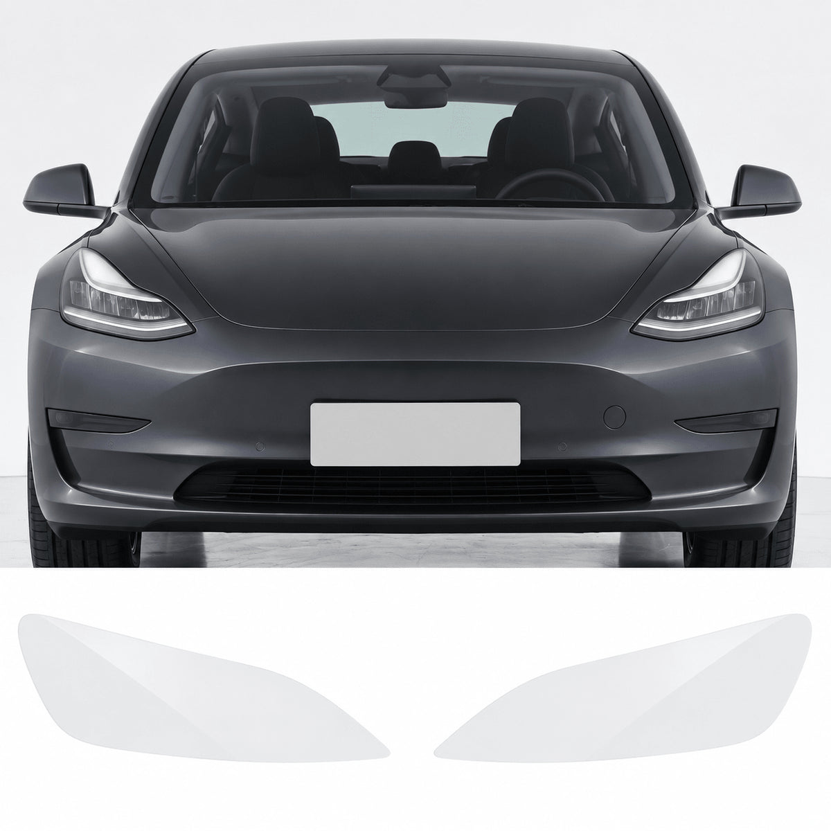 Pre-cut TPU Headlight Protection Film for Model Y | Clear, Smoked & Photochromic