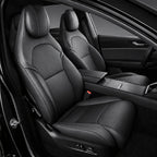 Leather Seat Covers for Tesla Model YL 6-Seater Black