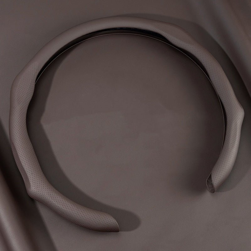 Ultra-thin Steering Wheel Cover for Tesla Model 3/Y/X/S Napa Pi -Classic Brown