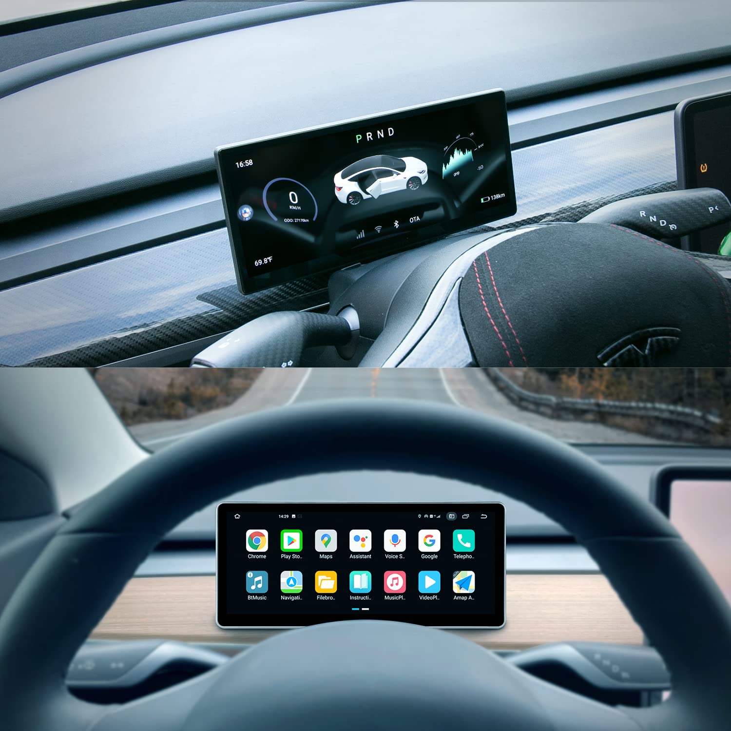 10.25‘’ Android 4G Tesla Model 3 / Y Display LCD Instrument Dashboard Screen - Teskay