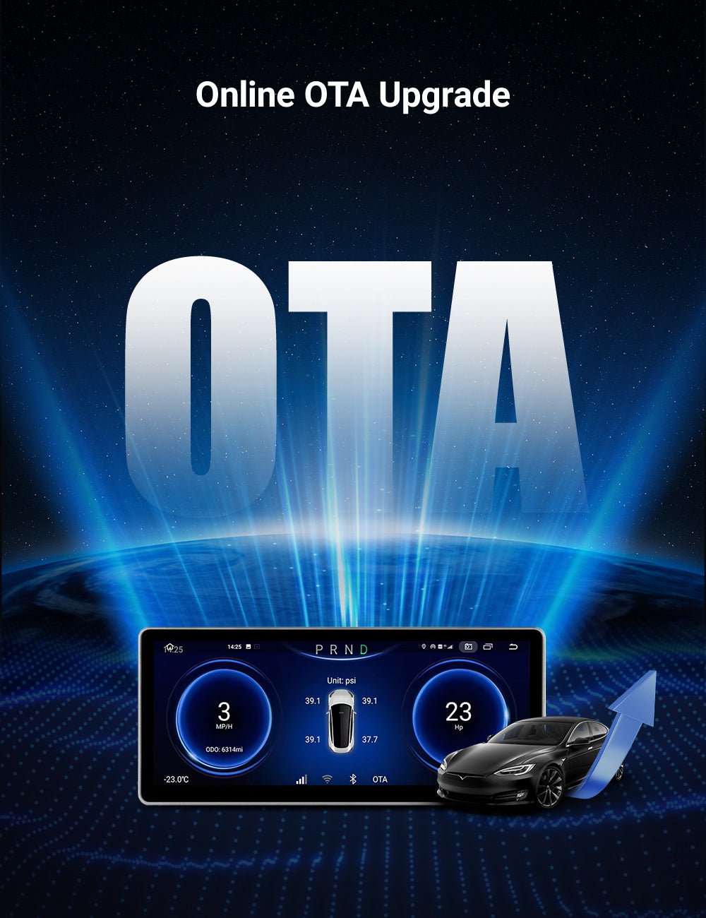 10.25‘’ Android 4G Tesla Model 3 / Y Display LCD Instrument Dashboard Screen - Teskay