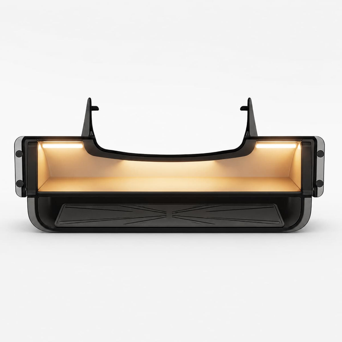 Dual-Layer Tray Under Screen Storage Box with LED Light for Model 3 Highland / Y Juniper