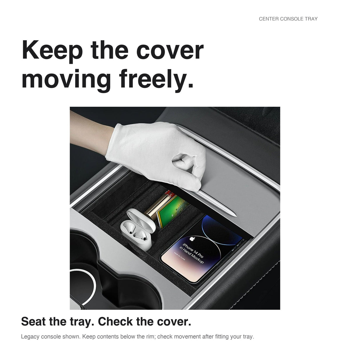 Center Console Tray for Model 3 & Model Y & Model YL