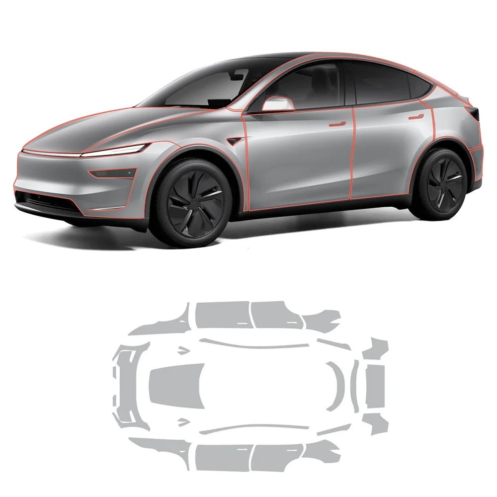 TPU Glossy Full Front Car Paint Protection Film (PPF) for Tesla Model 3 Model Y Juniper (2025–ON)