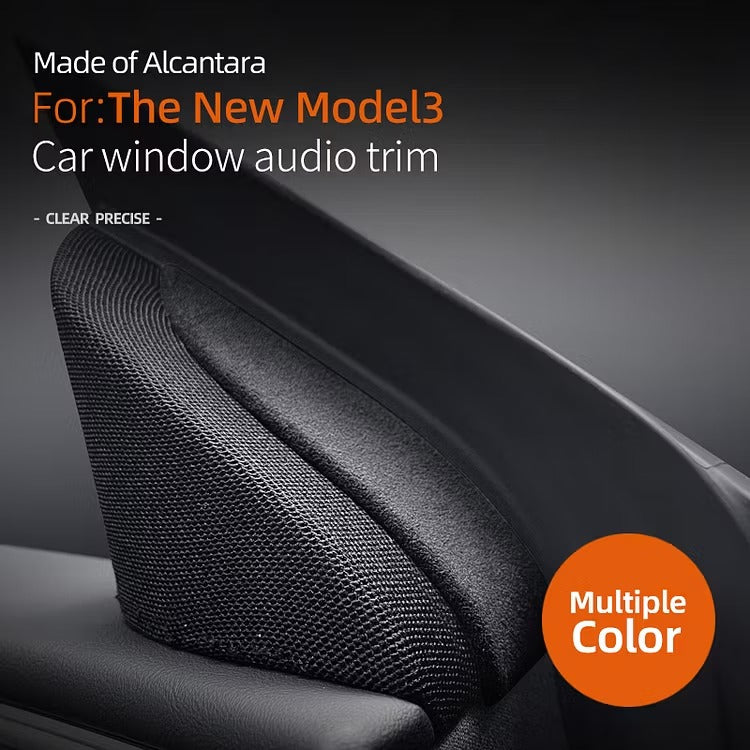 2024 Model 3 Highland Alcantara Front Doors Tweeter Triangle Trim Cover (2pcs)
