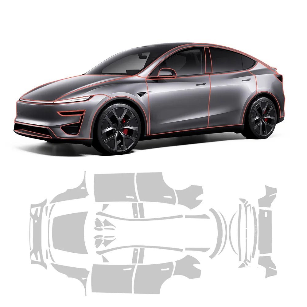 TPU Glossy Full Front Car Paint Protection Film (PPF) for Tesla Model 3 Model Y Standard (2026-ON)