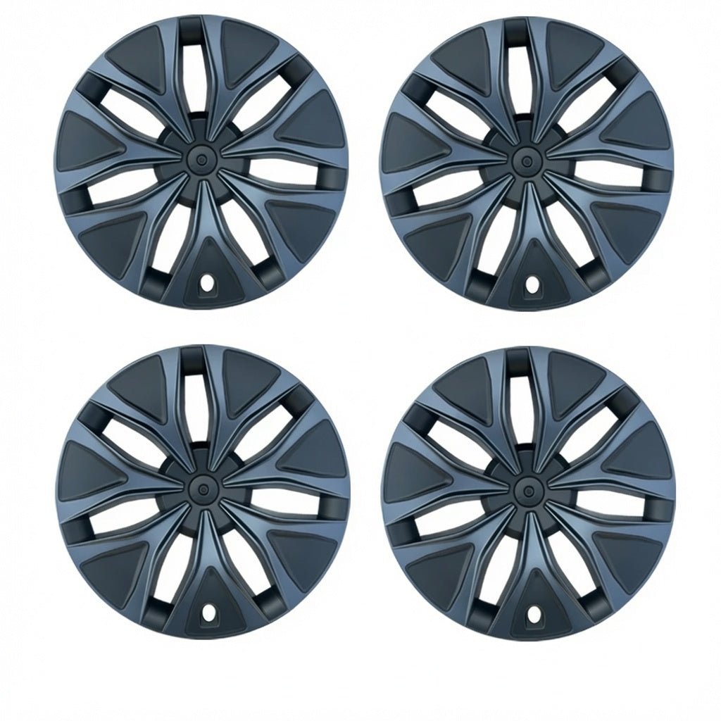19" Machina 2.0 Wheels Covers for Model YL 2026+ | Seven-Spoke Style Gray and Black